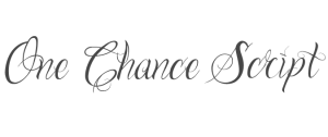 One Chance Script Font Title