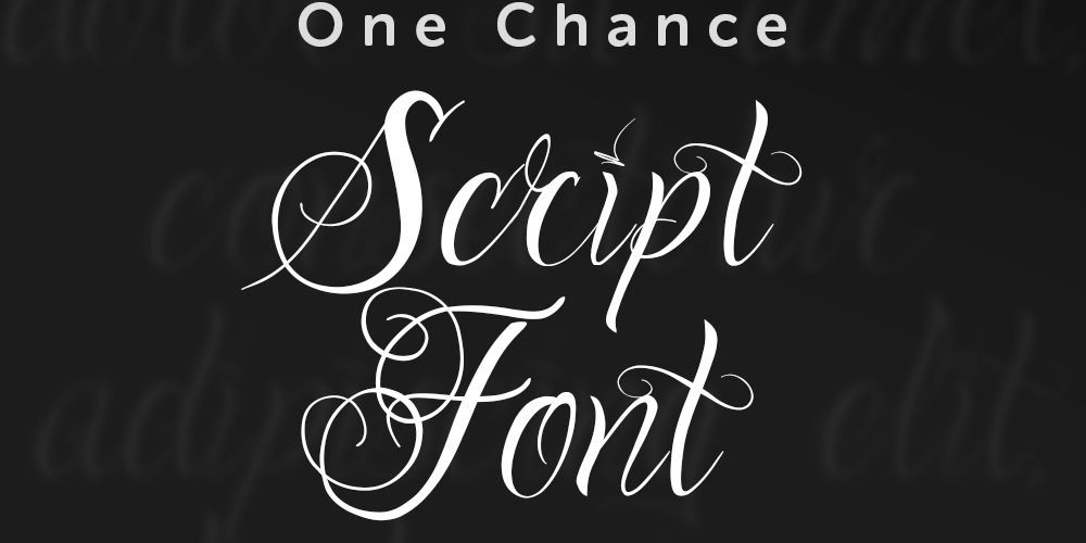 One Chance Script Font Feature