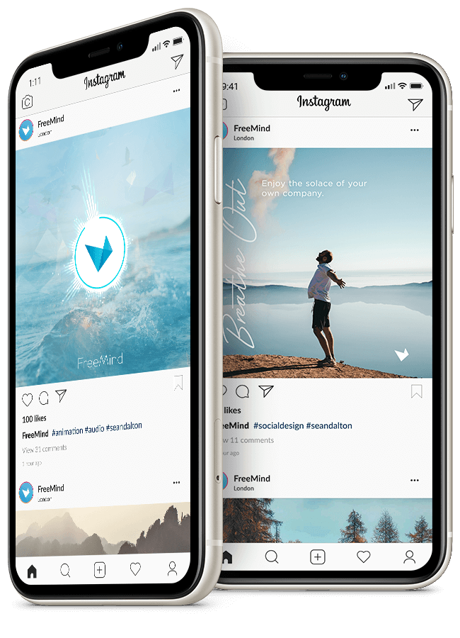 FreeMind iiPhone 11 Instagram Mockup